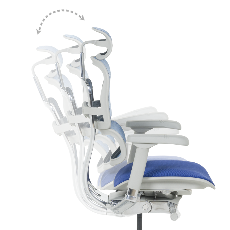 Ергономичен стол ERGOHUMAN ELITE 2 - сива рамка - син