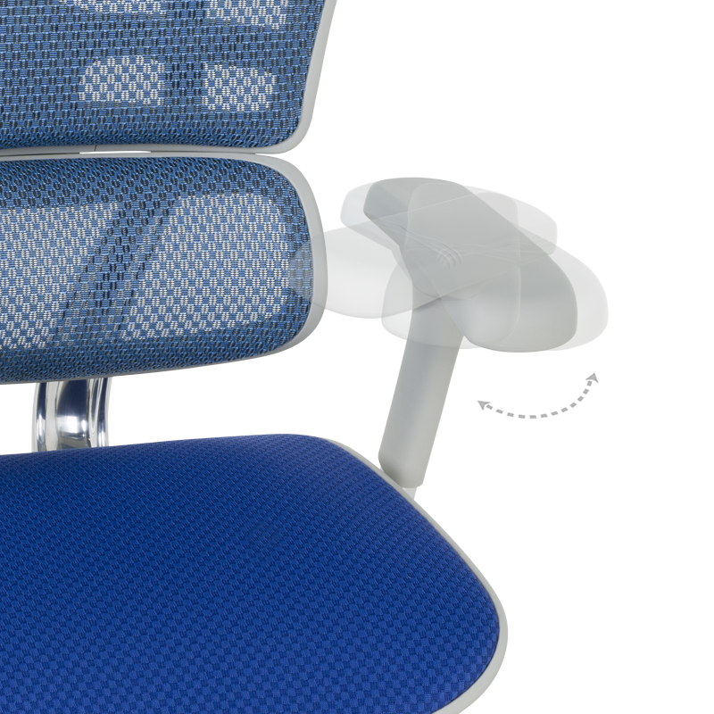 Ергономичен стол ERGOHUMAN ELITE 2 - сива рамка - син