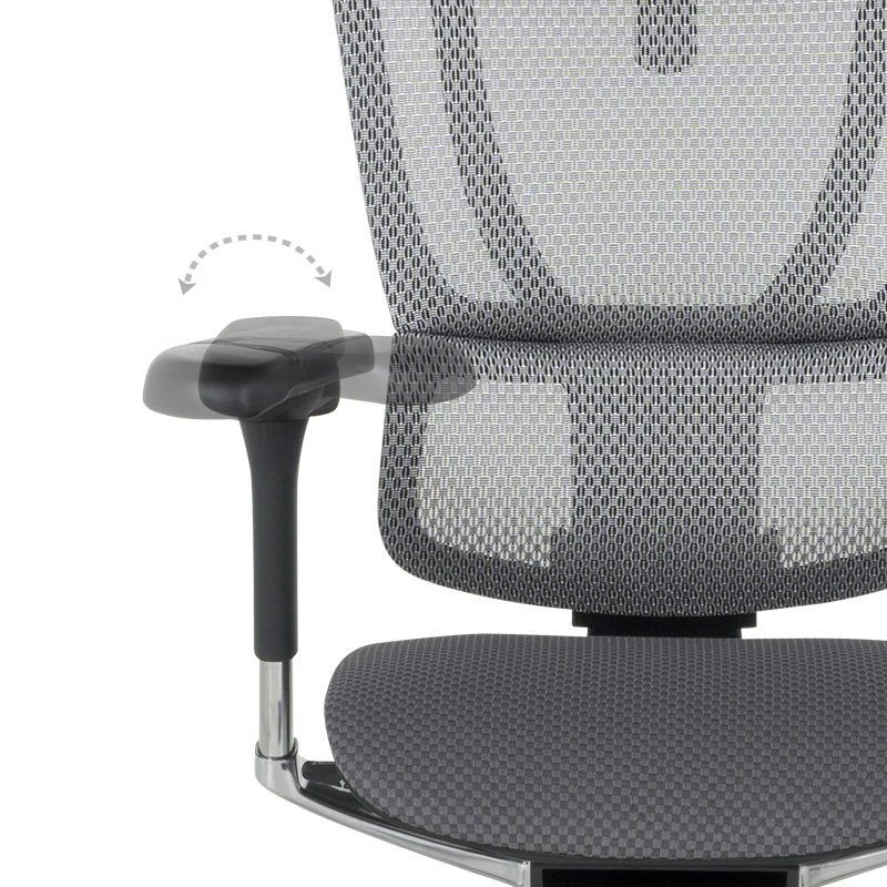 Ергономичен стол ERGOHUMAN IOO ELITE 2 - черна рамка - сив