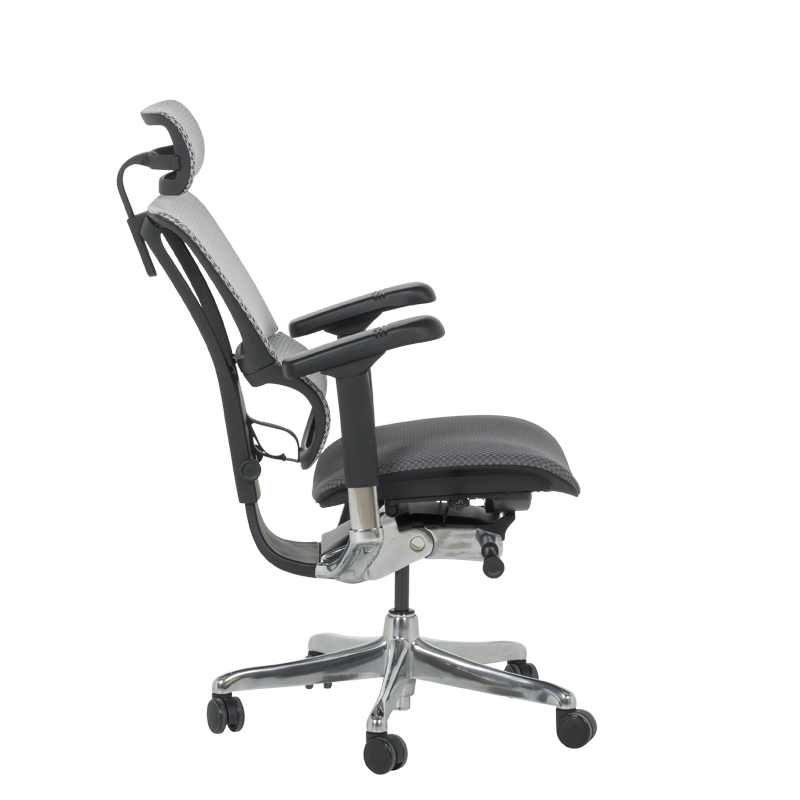 Ергономичен стол ERGOHUMAN IOO ELITE 2 - черна рамка - сив