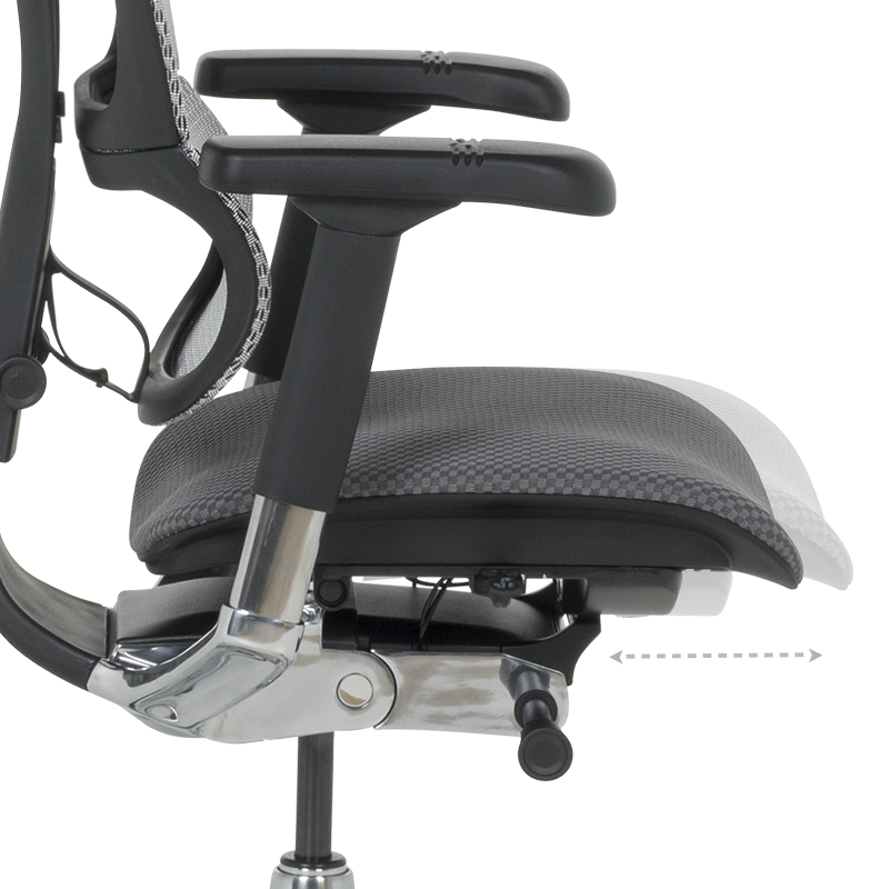 Ергономичен стол ERGOHUMAN IOO ELITE 2 - черна рамка - сив