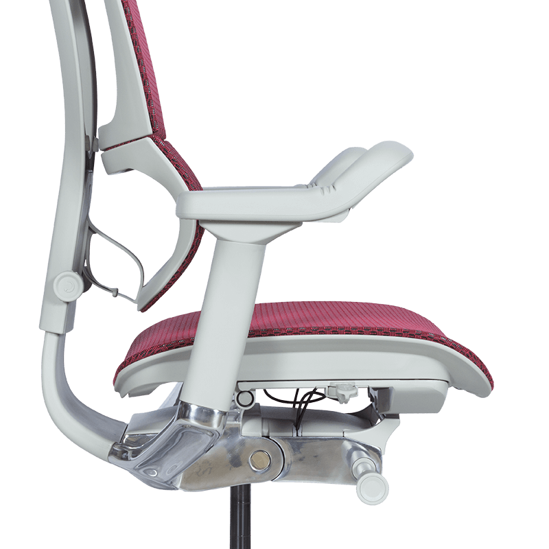 Ергономичен стол ERGOHUMAN IOO ELITE 2 - сива рамка - червен