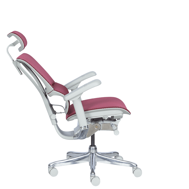 Ергономичен стол ERGOHUMAN IOO ELITE 2 - сива рамка - червен