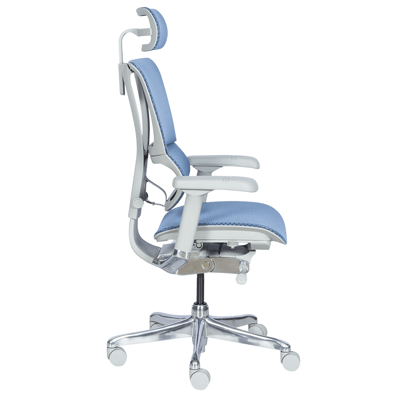 Ергономичен стол ERGOHUMAN IOO ELITE 2 - сива рамка - син