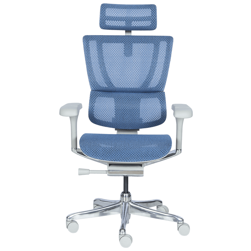 Ергономичен стол ERGOHUMAN IOO ELITE 2 - сива рамка - син