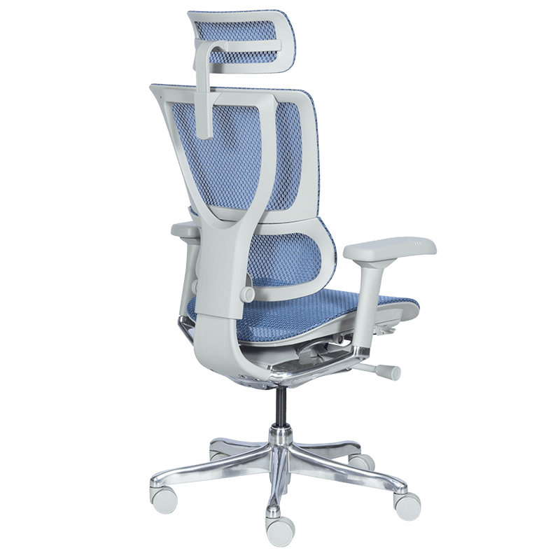 Ергономичен стол ERGOHUMAN IOO ELITE 2 - сива рамка - син