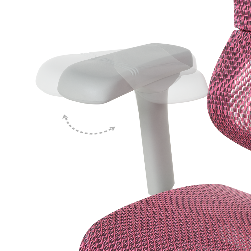 Ергономичен стол ERGOHUMAN IOO ELITE 2 - сива рамка - розов