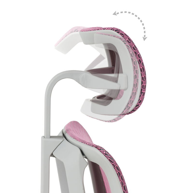 Ергономичен стол ERGOHUMAN IOO ELITE 2 - сива рамка - розов