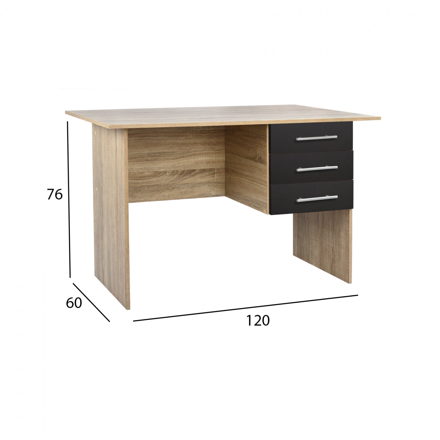 Офис бюро  ENSLEY  цвят сонома 120X60X76 см