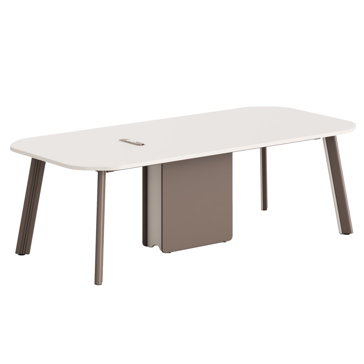 Конферентна маса    NEWLINE  с меламин, кремави алуминиеви крака, 240x110x75 см