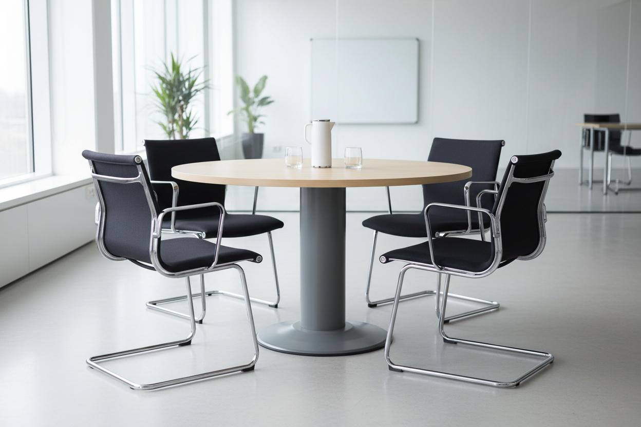 Конферентна маса Ф105 с 4 стола в офис интериор