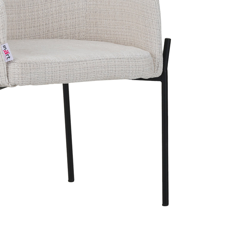 Tolerse  кресло бежов дамаска-крака черен метал 58x57x80см