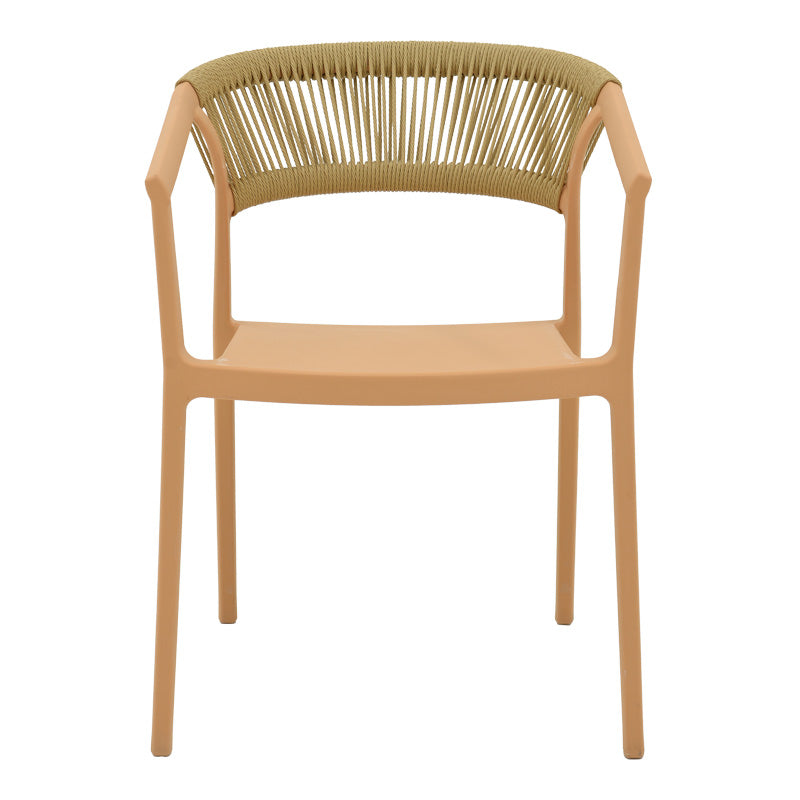 Фотьойл Sillia стифиращ се pp капучино абажур с бежов ратан 55x52x74.5cm