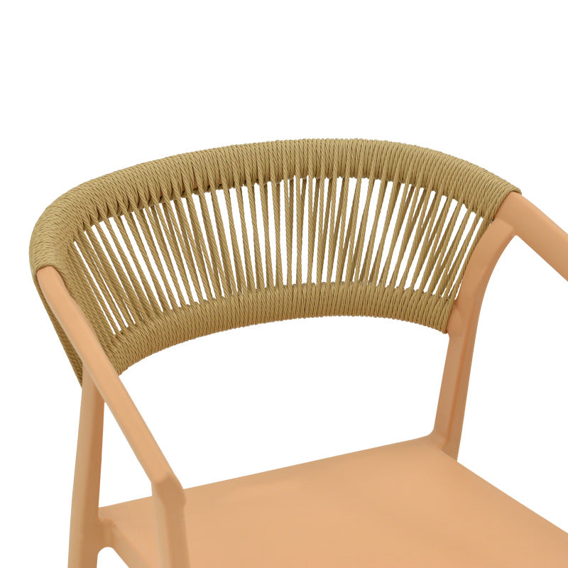 Фотьойл Sillia стифиращ се pp капучино абажур с бежов ратан 55x52x74.5cm