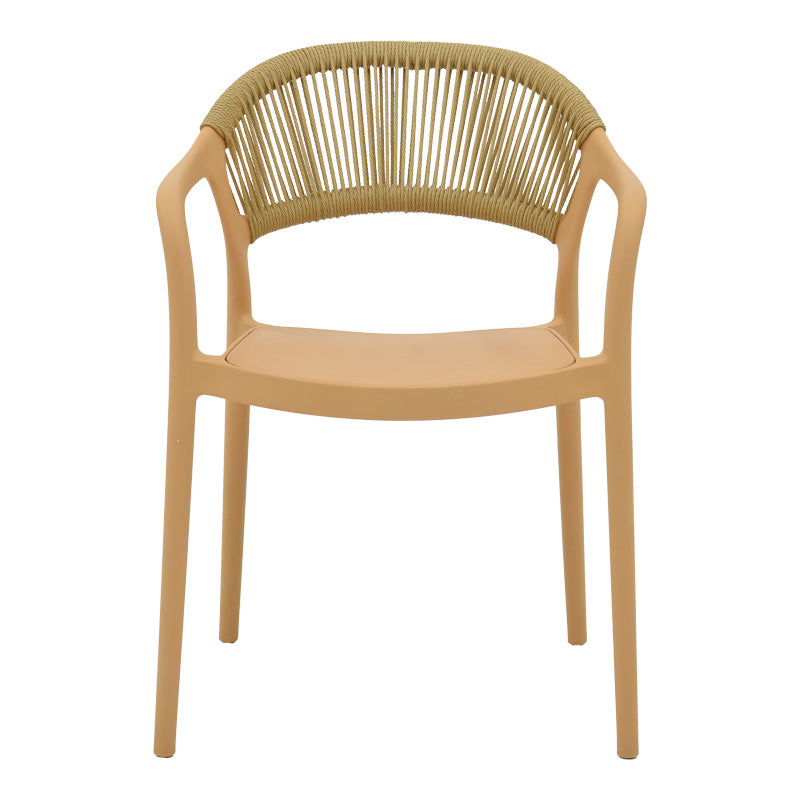 Анкара фотьойл стифиращ се pp капучино абажур с бежов ратан 57x48x80cm