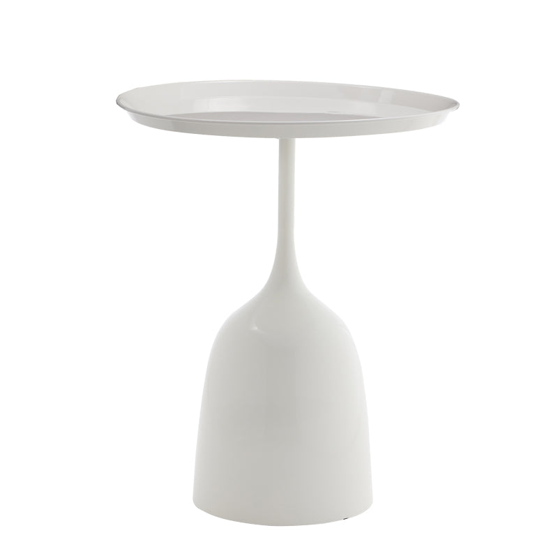 Холна маса Agrile  бял метал D50x60см