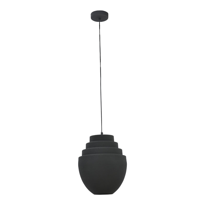 Плафон kelsy  e27 черен метал d30x122см
