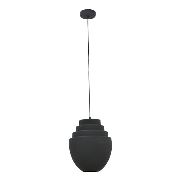 Плафон kelsy  e27 черен метал d30x122см