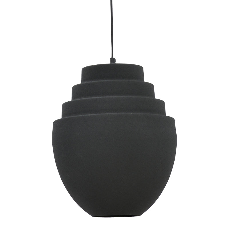 Плафон kelsy  e27 черен метал d30x122см