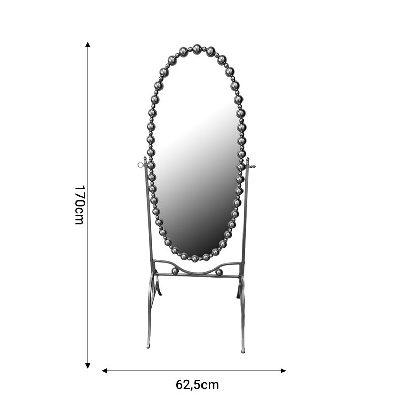 Огледало Present  черен металик 63.5x50x171см