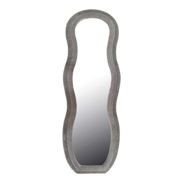 Огледало Glinde  кадифе в сив цвят 90x3.5x150см