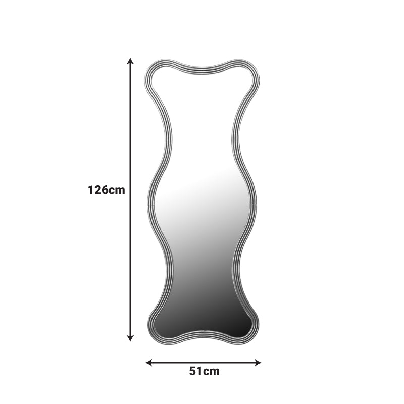 Огледало Boulen  дърво в златен цвят 51x2x126см
