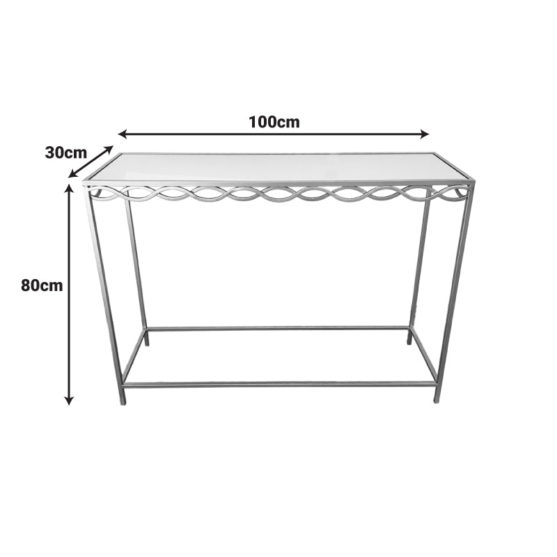 Конзолна маса benda  метална в цвят злато 100х30х80см