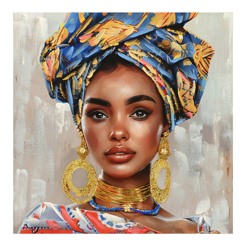 Тюрбан 3d  картина на платно 80x3x80см