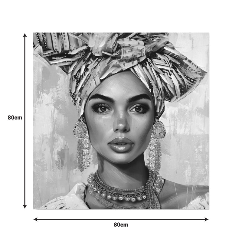 Тюрбан ι 3d  картина на платно 80x3x80cm