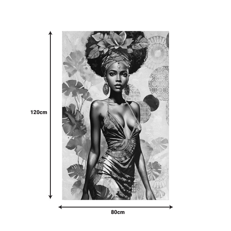 Картина на платно джорджина 3d  80x3x120см