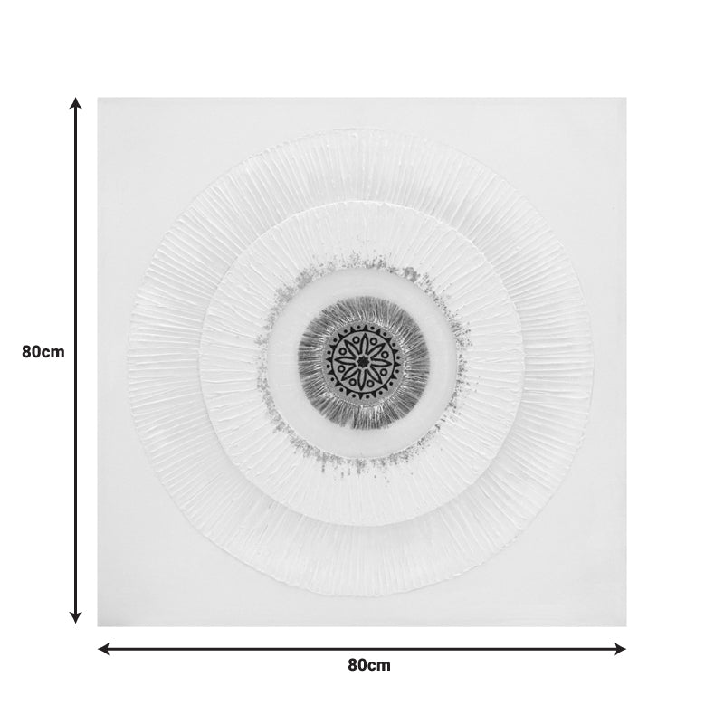 Картина на платно circled i 3d  80x3x80см