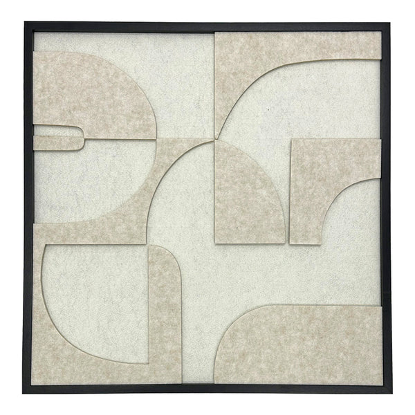 Картина за стена Jeire  с рамка в бял цвят 62x2.5x62см