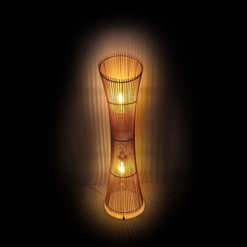Подова лампа Gion  E27 бамбук в естествен цвят D29.5x118см