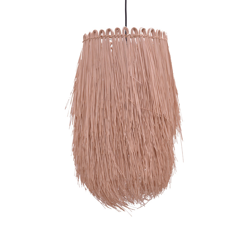 Плафон Dreco  e27 ратан в естествен цвят d32χ52см