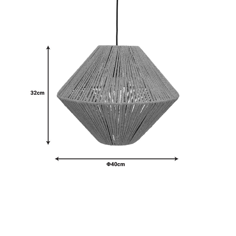 Плафон Palmo  e27 въже в естествен цвят d40x32см