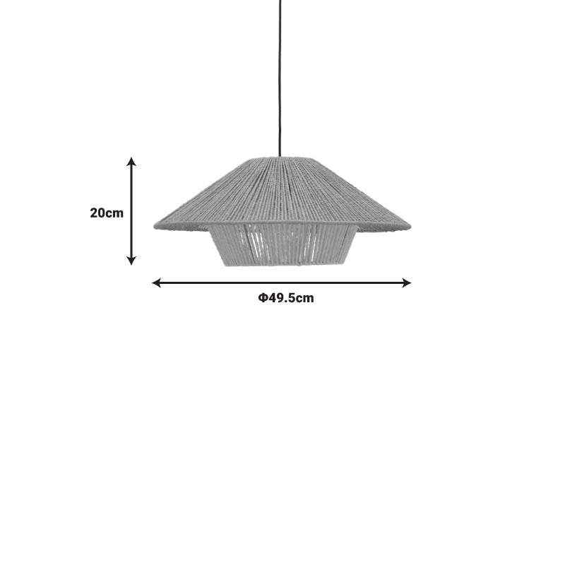Плафон Jarpie  E27 въже в естествен цвят D49.5χ20cm