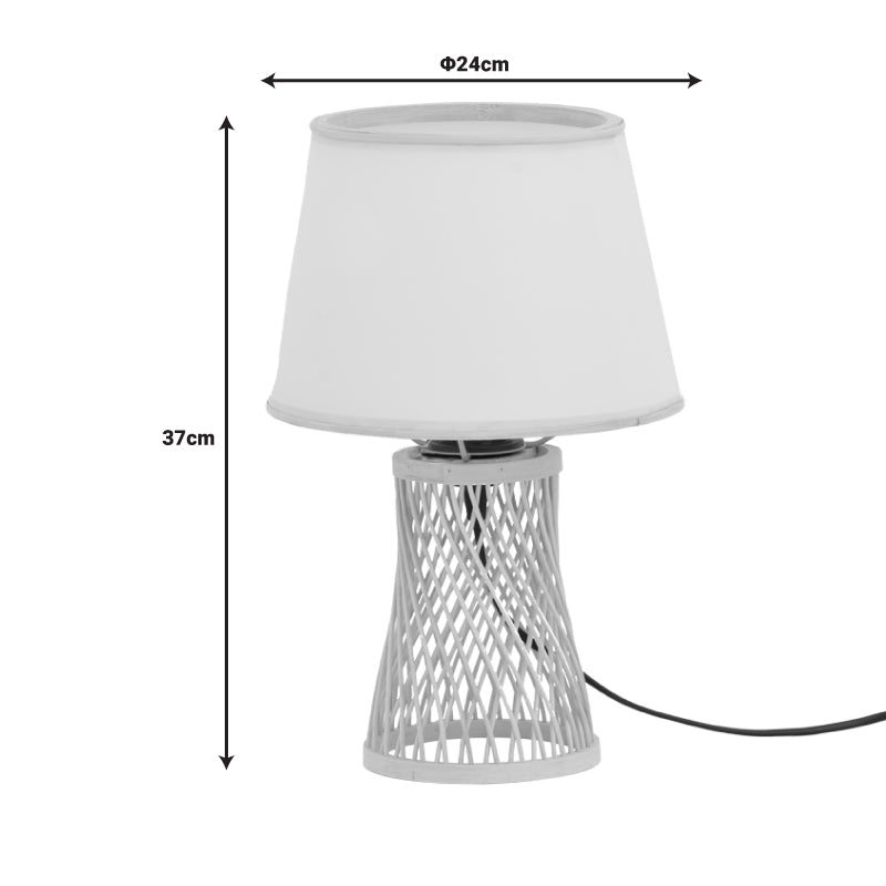 Настолна лампа Kaldro  E27 бамбук в естествен цвят D24χ37см