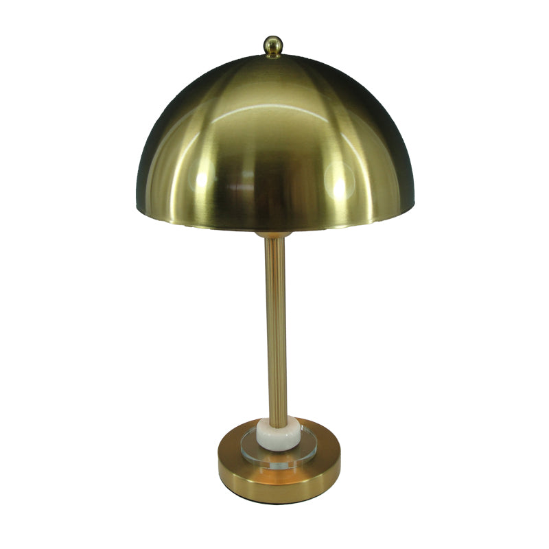 Настолна лампа lustrous  e27 златен метал d25x42см