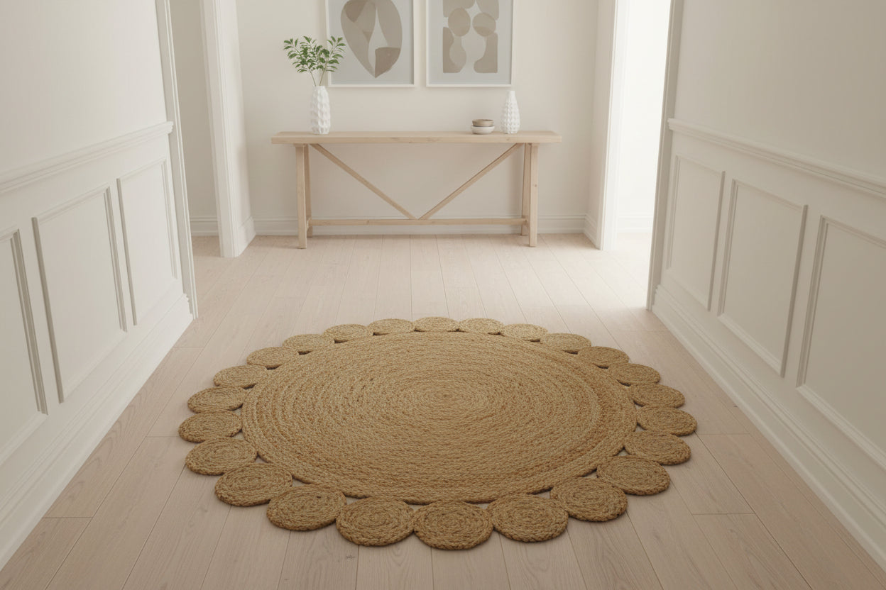 Килим Voni  естествена юта d100x1см