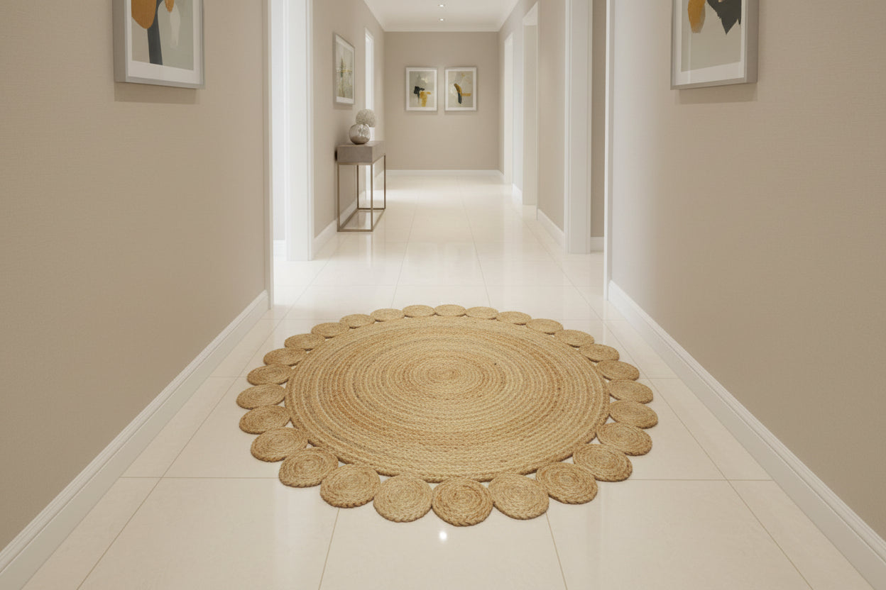 Килим Voni  естествена юта d120x1см