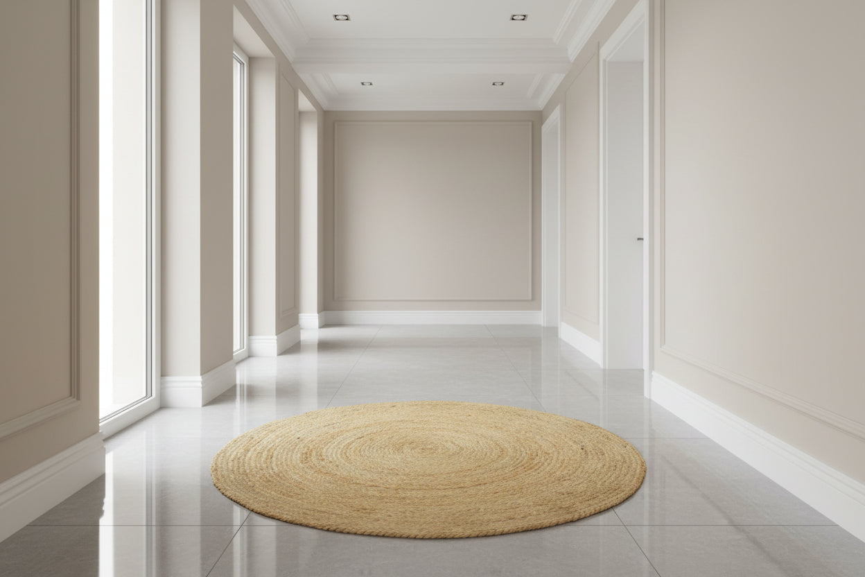 Килим Solon  естествена юта 120x120x1см