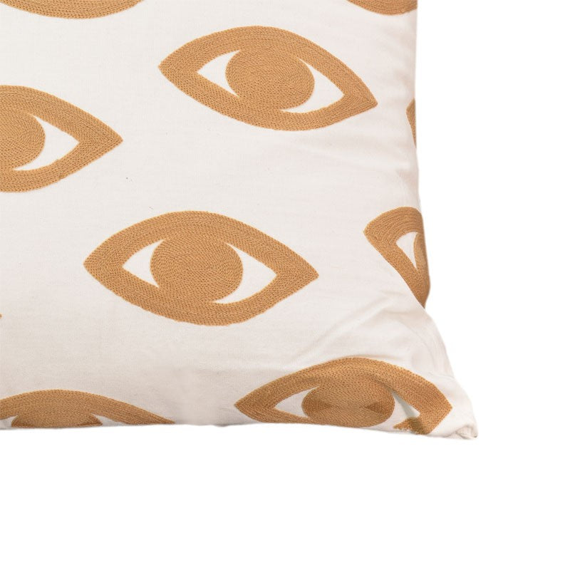 Възглавница Eyes  естествено-бяла 60x60x2.5см