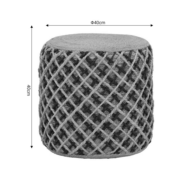 Табуретка Nelly  естествена 100% юта 40х40х40см