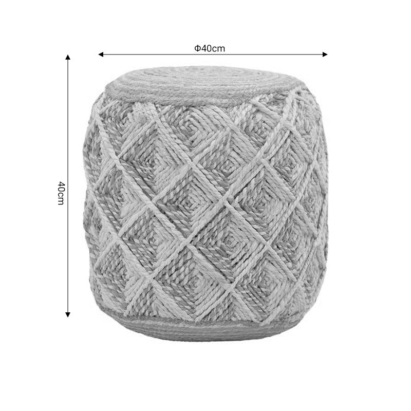 Табуретка Yton  бежова 100% юта 40x40x40см