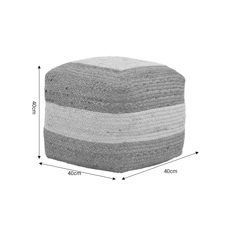 Бутер стол sofian  бежов 100% юта 40x40x35см