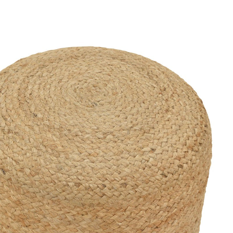 Табуретка Ovious  бежова 100% юта 40x40x40см