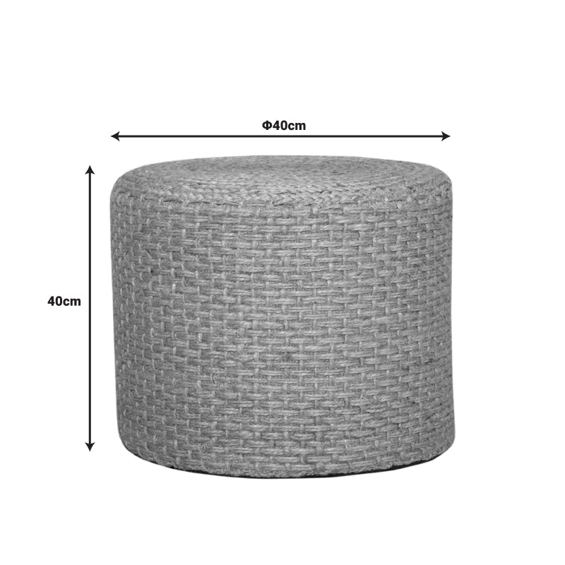 Axar  табуретка от юта в естествен нюанс D40x40см