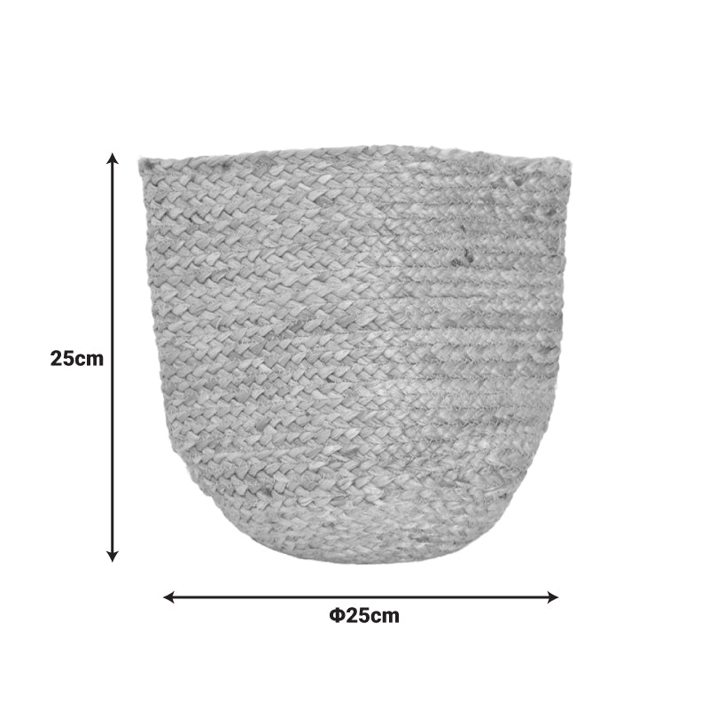Декоративна кошница mideko  юта в естествен нюанс d25x25см