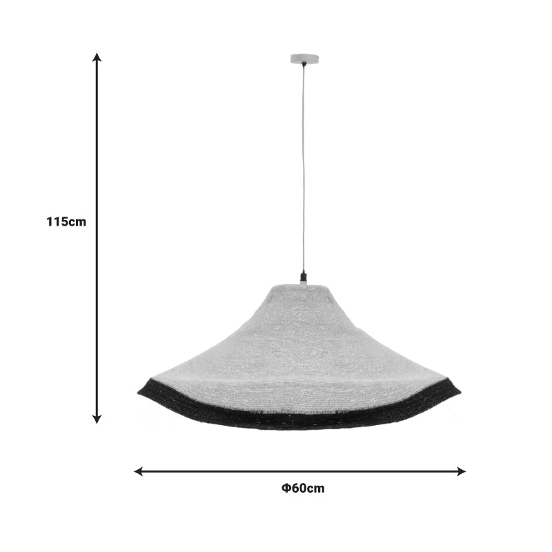 Плафон Hatty  е27 естествен d60x115см