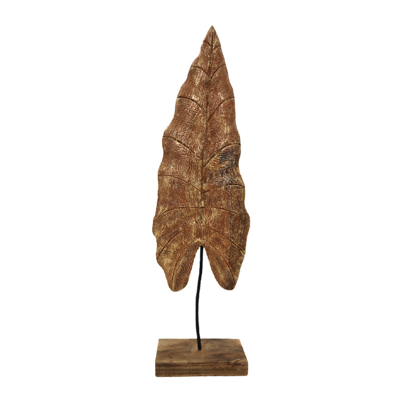 Листо за декорация на маса Lopi  злато манго дърво-желязо 23x9x77.5cm